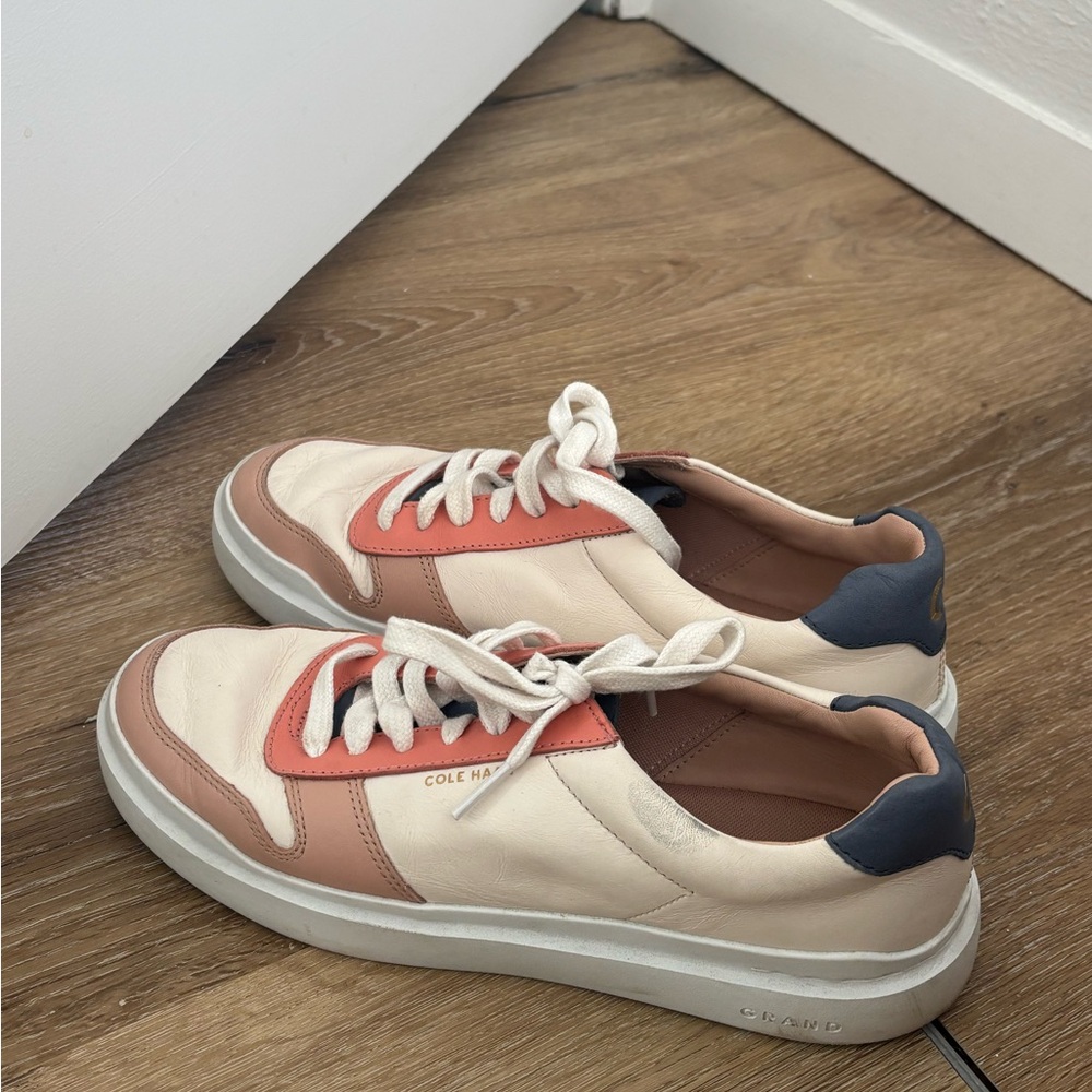 Cole Haan Cream and Pink Sneakers
